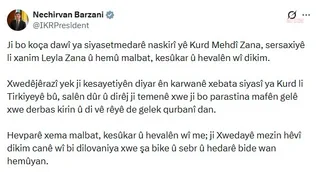 Neçirvan Barzani, vefat eden Mehdi Zana için başsağlığı diledi — fotoğraf 2