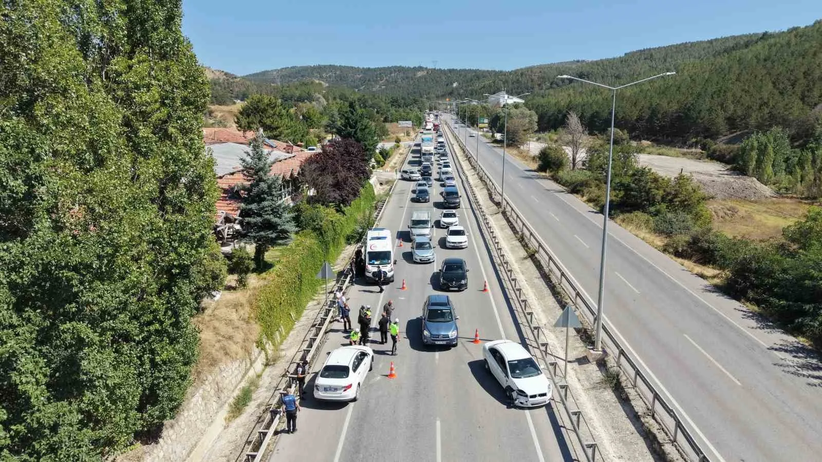 KAZANIN MEYDANA GELDİĞİ ANLAR HAVADAN DRONLA GÖRÜNTÜLENDİ
