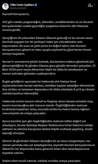 Utku Caner Çaykara: “Masumiyetim ortaya çıkacaktır” — fotoğraf 3