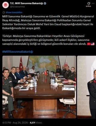 Korgeneral Altındağ, Malezya Savunma Bakanlığı Politikadan Sorumlu Genel Sekreter Yardımcısı bin Daud ile görüştü — fotoğraf 3