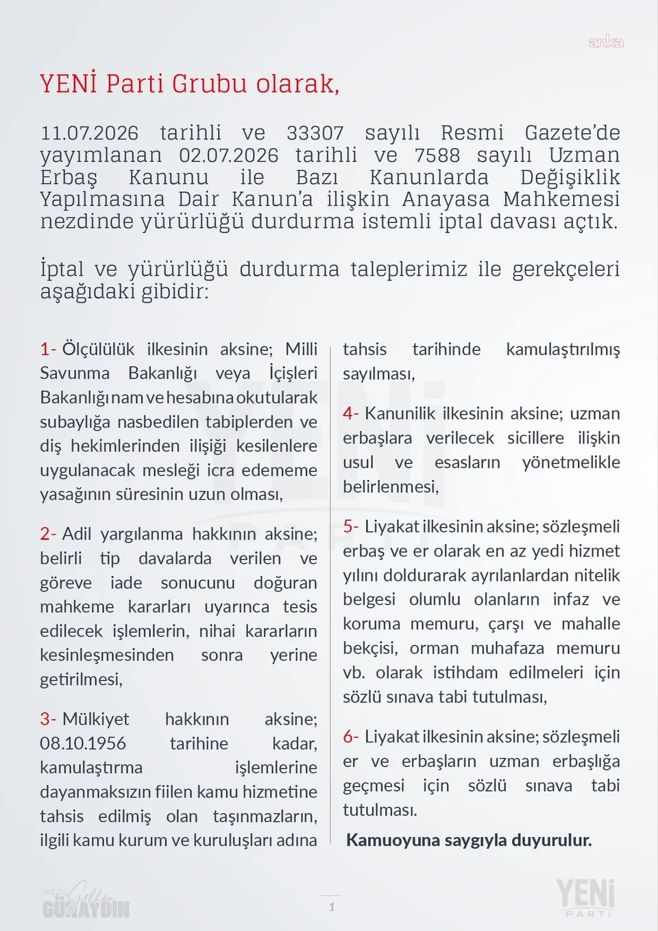 Gökhan Günaydın: 7587 ve 7588 sayılı yasaların bazı hükümlerinin iptali için AYM'ye başvurduk — fotoğraf 2