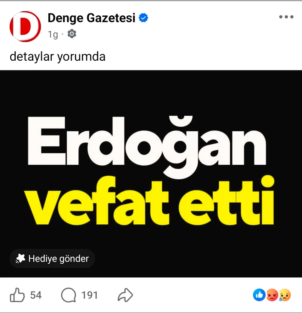 Aydın'da bir vefat duyurusu haberi için "Erdoğan vefat etti" başlığı atan 4 gazeteci gözaltına alındı — fotoğraf 3