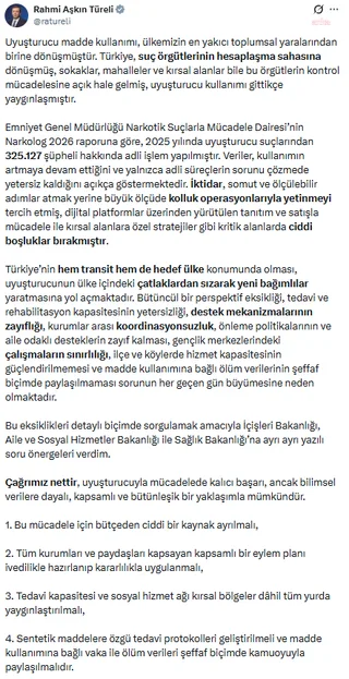 Rahmi Aşkın Türeli: "Uyuşturucuyla mücadele için bütçeden ciddi bir kaynak ayrılmalı" — fotoğraf 2