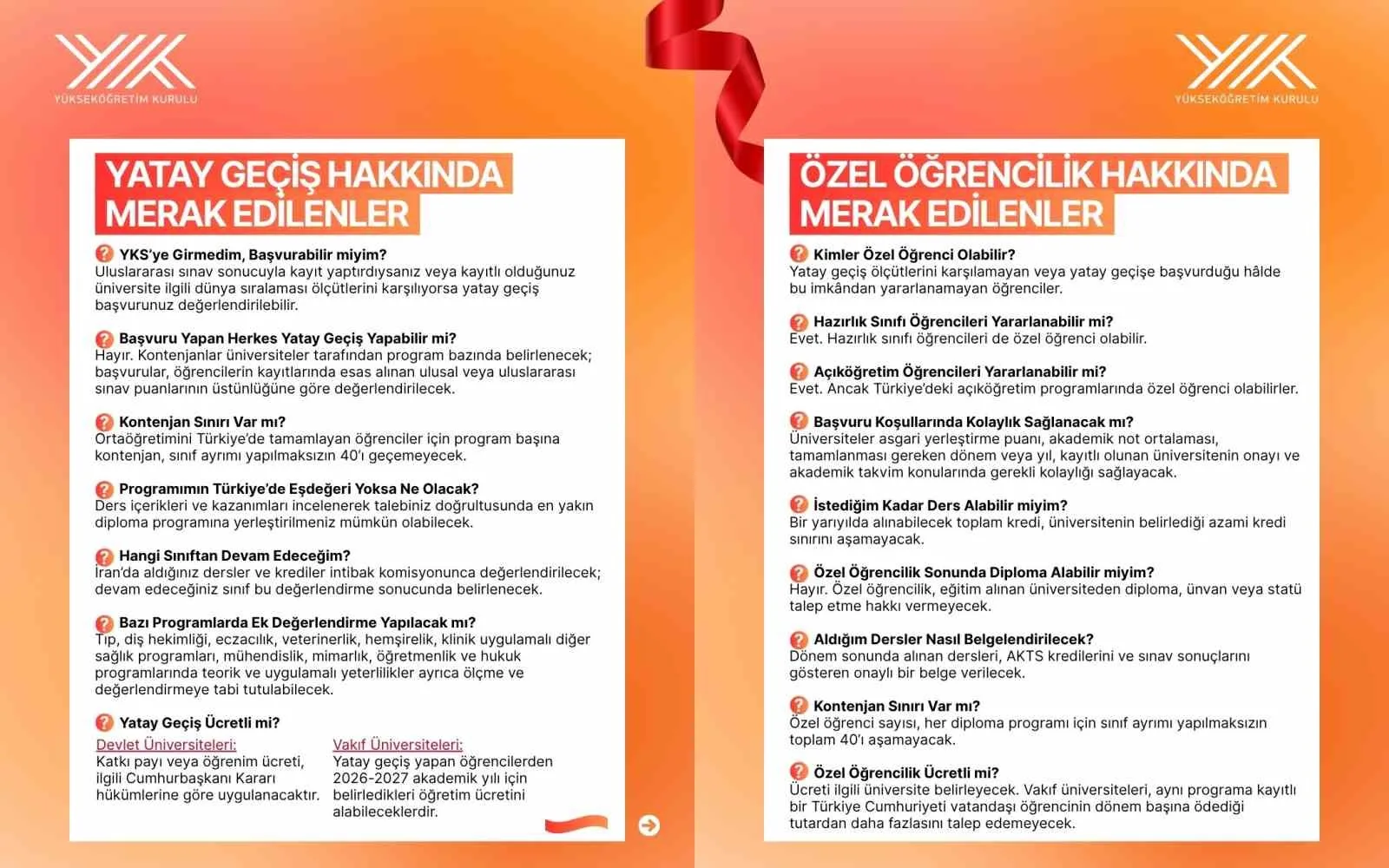 YÜKSEKÖĞRETİM KURULU (YÖK), İRAN-İSRAİL SAVAŞI NEDENİYLE İRAN’DAKİ YÜKSEKÖĞRETİM KURUMLARINDA EĞİTİM GÖREN TÜRKİYE CUMHURİYETİ VATANDAŞI ÖĞRENCİLERİN EĞİTİM VE ÖĞRETİM SÜREÇLERİNİN AKSAMAMASI AMACIYLA DÜZENLEME YAPTI.
