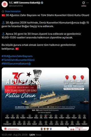 MSB: 30 Ağustos'ta 15 gemi Boğaz'dan geçecek — fotoğraf 2
