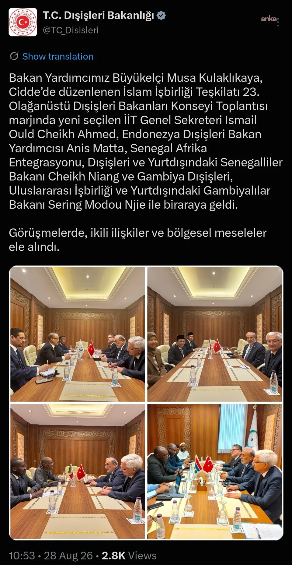 Dışişleri Bakan Yardımcısı Kulaklıkaya, Cidde'de temaslarda bulundu — fotoğraf 2