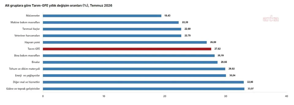 Tarım-GFE, temmuzda yıllık yüzde 27,62 arttı — fotoğraf 4
