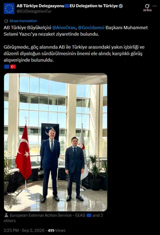 AB Türkiye Büyükelçisi Orav, Göç İdaresi Başkanı Yazıcı'yı ziyaret etti — fotoğraf 2
