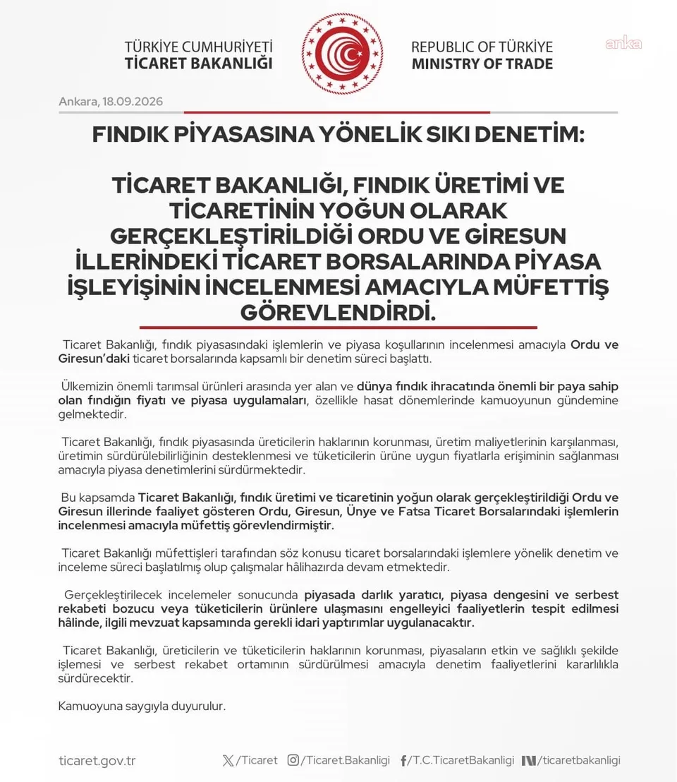 Ticaret Bakanlığı fındık piyasasını denetliyor — fotoğraf 2